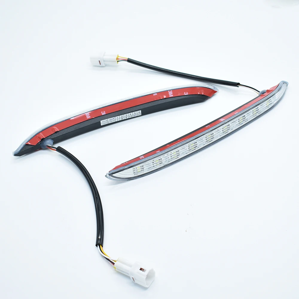 2 Pieces Car LED Daytime Running Lights Turn Signal Yellow LED Day Running Lights Fog Lamp Covers DRL for Kia RIO K2 2011~2014