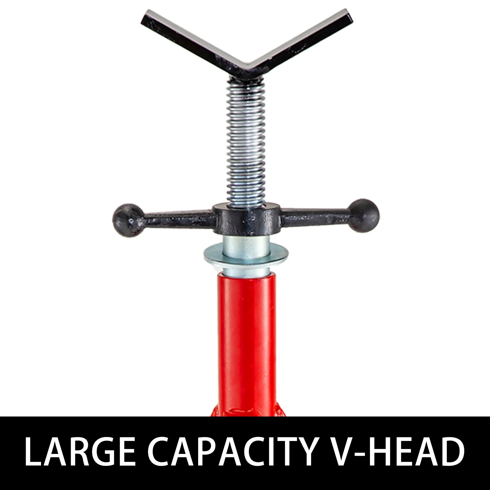 VEVOR Pipe Holding Stand with Roller Head V-Head 2/4 Ball Transfer Folding Tripod Jack 12in Pipeworking Supporting Clamped Tool