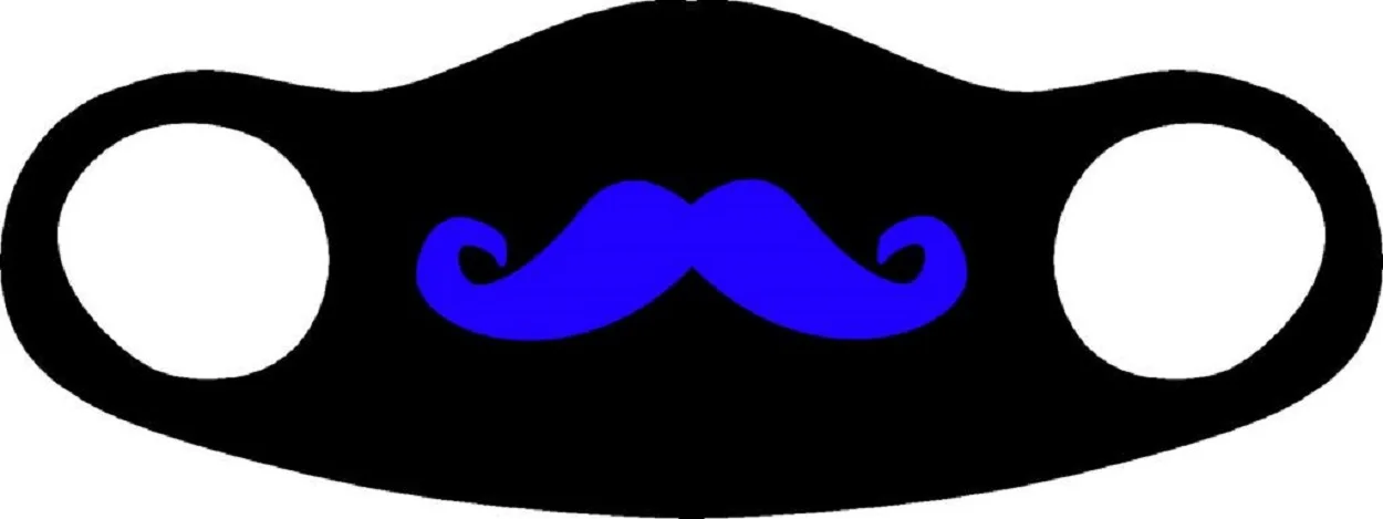 5 pcs Washable 3 Layer Black Mustache Cloth Mask Protector Continuous Use maskpor