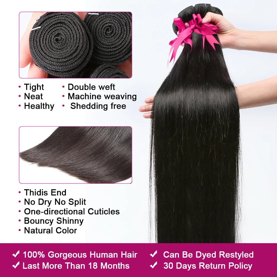 Malaika Double Drawn Silky Straight Hair Bundles 100% Vietnamese Human Hair Bundle Wig Weaving Double Weft for Black Women