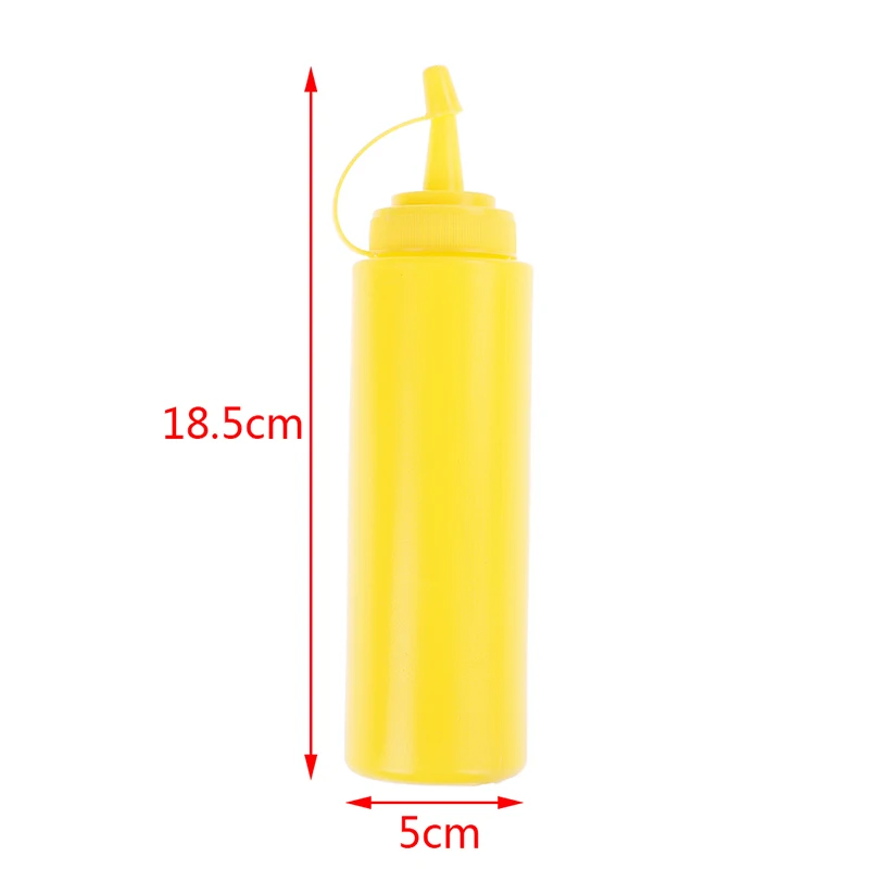 Plastic Condiment  Squeeze Bottle Dispenser 8oz for Sauce Vinegar Oil Ketchup Mayo Mustard Cookling tools Kitchen Accessories