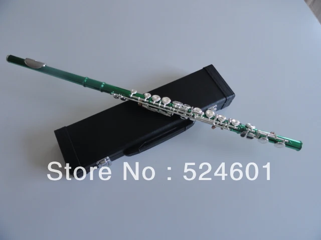 

Hot Army Green Silvering Plated Key to Build C(C) 16 Holes Closed Wells Plus the E Key Obturator Flute Instrument