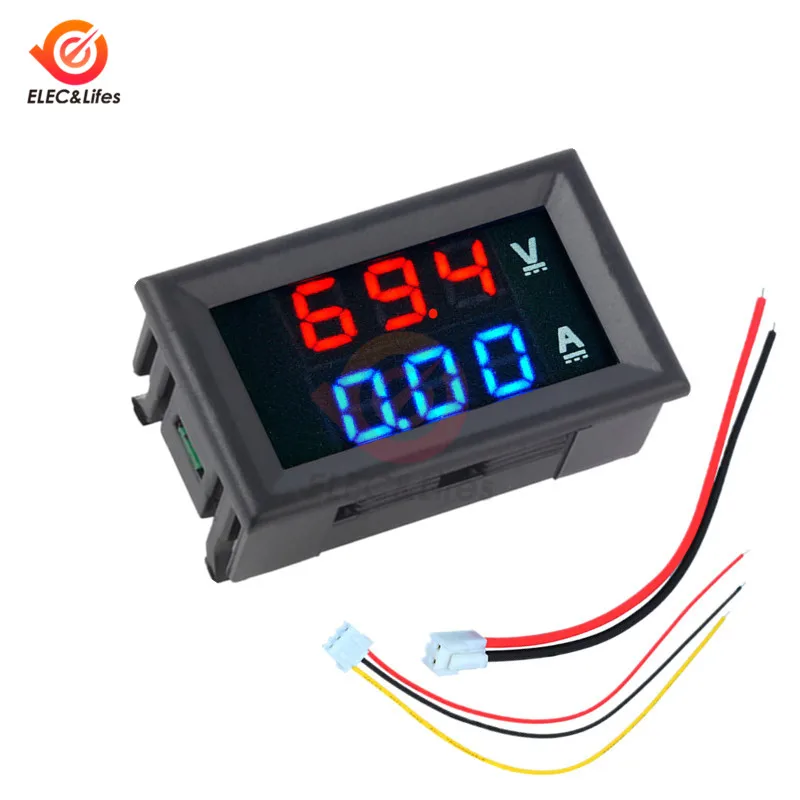 DC 0-100V 10A 50A 100A Auto Car Electronic Digital Voltmeter Ammeter 0.56\'\' LED Display Voltage Regulator Volt AMP Meter Tester