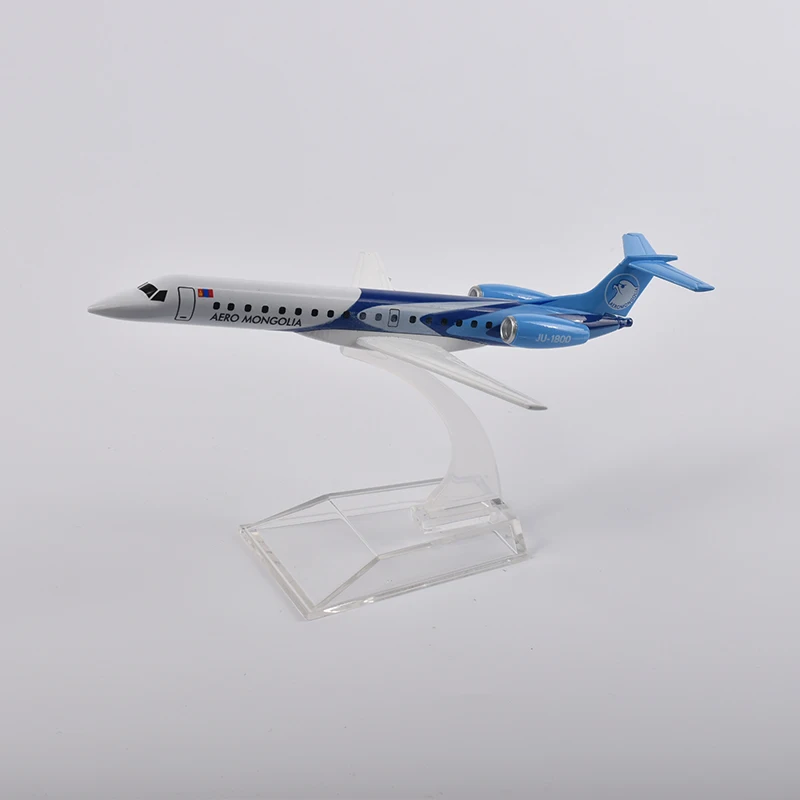 JASON TUTU 16cm Mongolian ERJ145 Airplane Model Plane Model Aircraft Diecast Metal 1/400 Scale Planes Factory Drop shipping