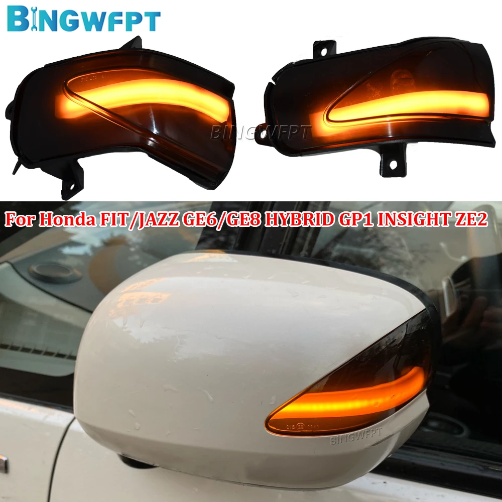 

Пара для Insight ZE2 2013-2014, зеркало заднего вида, динамические светодиодные индикаторные лампы для FIT/JAZZ GE6/GE8 2009-2014, указатель поворота