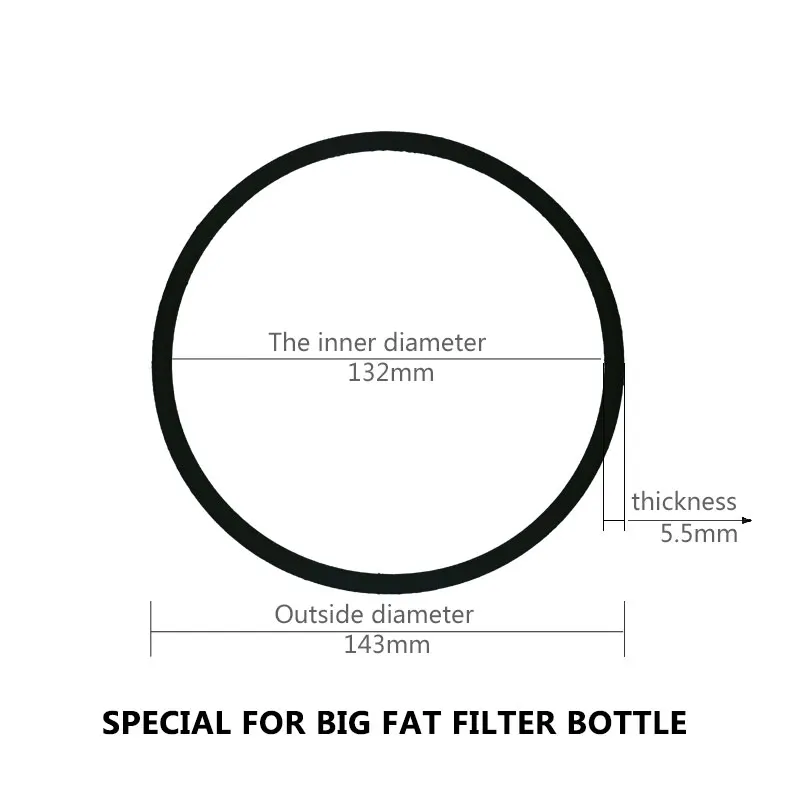 Chubby Filter Bottle Sealing Ring O-ring Rubber Fat Water Purifier Leather Ring Thickened 143*132MM * 5MM Waterproof Leak Proof