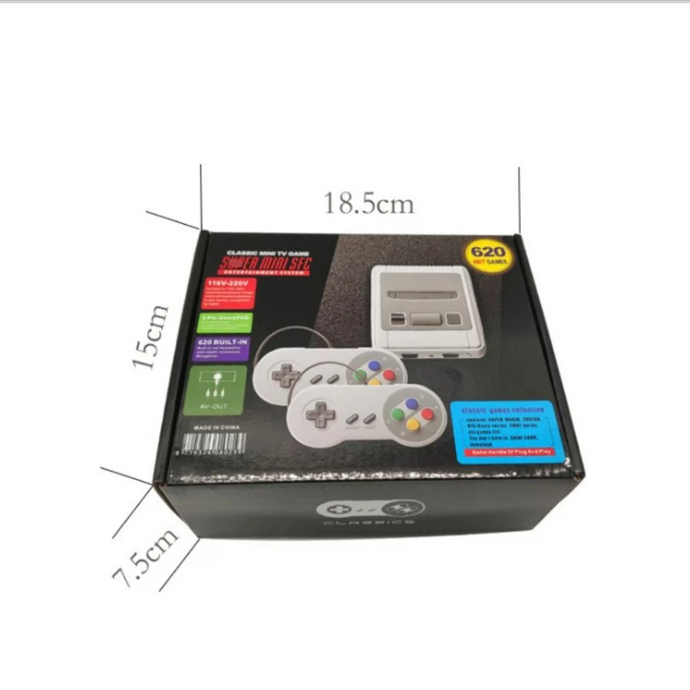 레트로 미니 클래식 TV 비디오 게임 콘솔, 621 게임 내장, 휴대용 게임 플레이어, 4K TV AV, HD8 비트