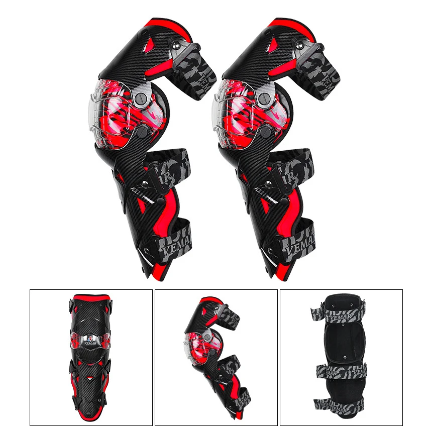 Motorcycle Knee Protector Knee Guard Knee Pads Protective Durable Carbon Fiber Rodilleras Motocross Joelheira for Riding Cycling