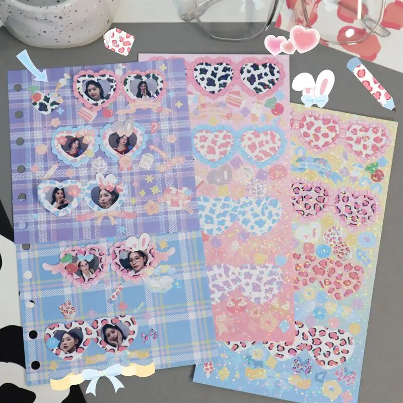 MINKYS Neue Ankunft 3 stücke 6 stücke Kawaii Bär Band Laser Bling Aufkleber DIY Sammelalbum Aufkleber Konfetti Dekoration DIY Foto rahmen – Detail 17