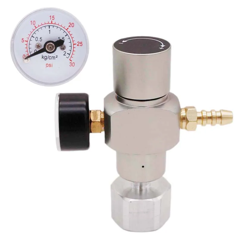 2 In 1 Sodastream CO2 Mini Gas Regulator CO2 Charger TR21*4 0-30 PSI Keg Charger for European Soda stream Beer Kegerator