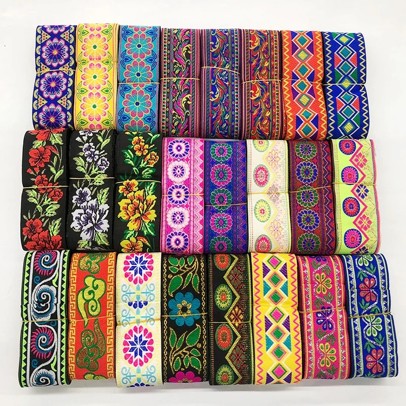 7 Meters 5CM Ribbon African Lace Labric Bag Cloth Decoration Sewing Embroidered Lace Trims Ribbon