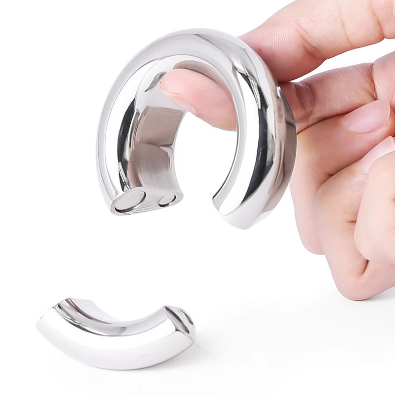 Magnetic Stainless Steel Heavy Duty Weight Ball Stretcher Scrotum Penis Ring Lock Delay Ejaculation Adult Sex Toys For Male