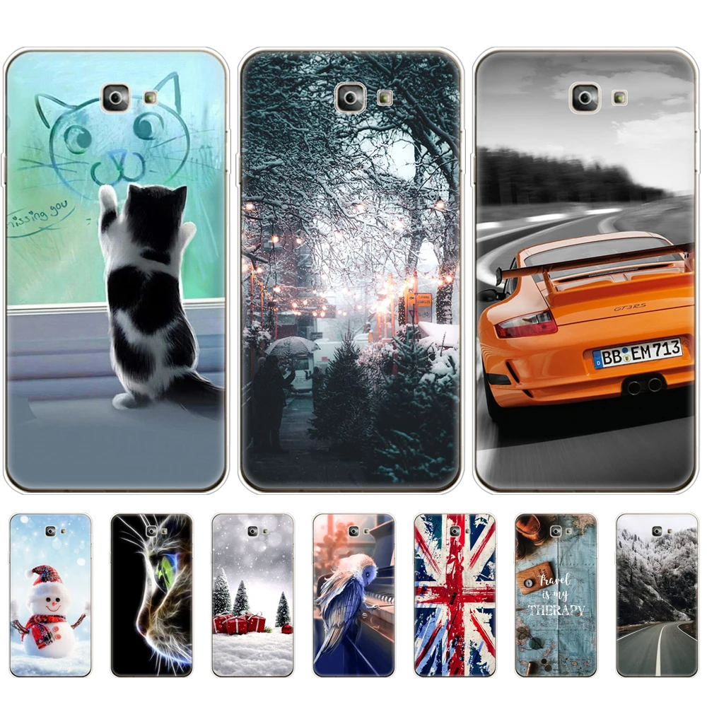 For Samsung J7 Prime 2 Case Silicone Soft TPU  Galaxy J7 Prime2 back Cover G611 G611F 2018 5.5 inch winter snow christmas