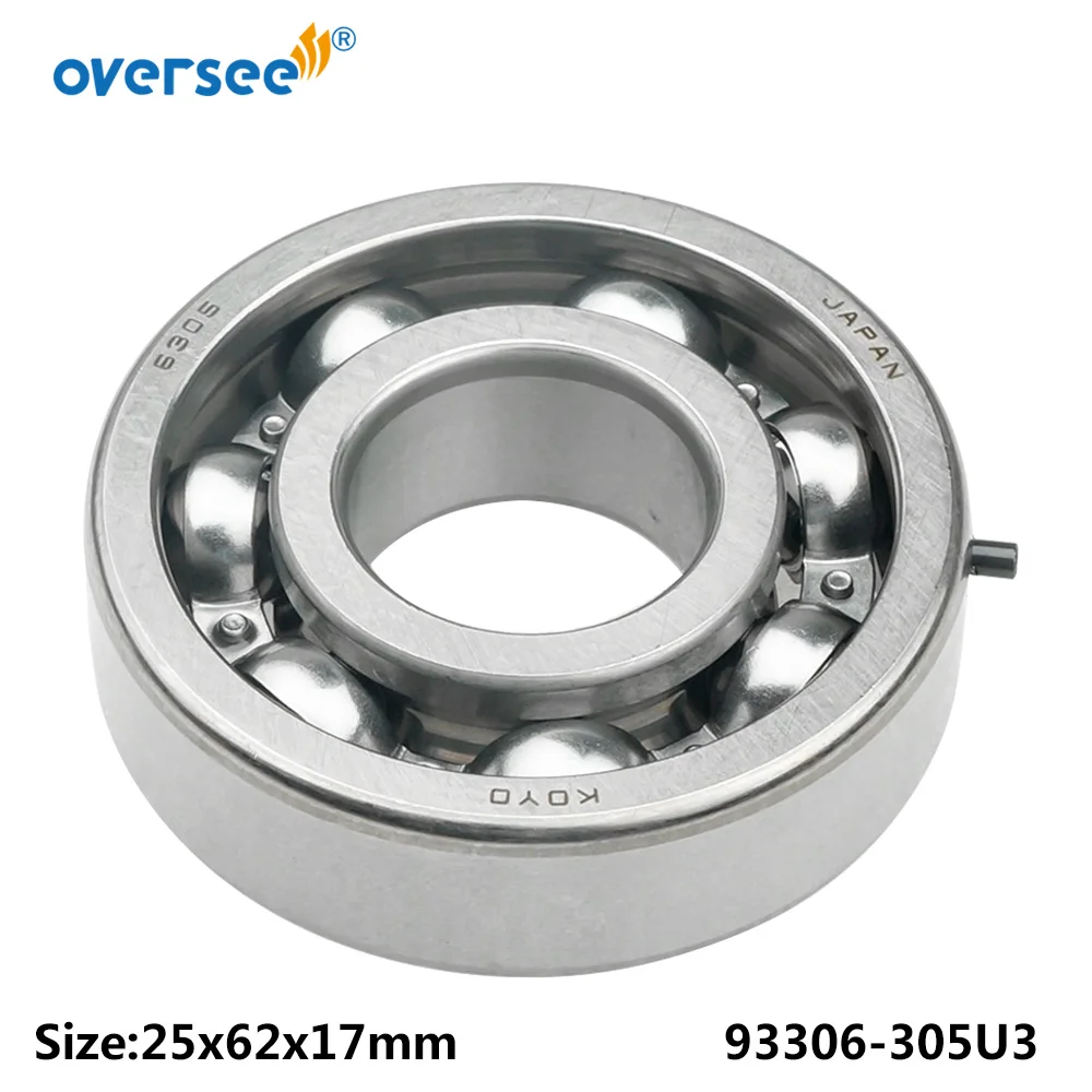 93306-305U3 Ball Bearing With Pin For Yamaha Outboard Motor 2T 20HP 30HP Size 25x62x17mm; 93306-305U0