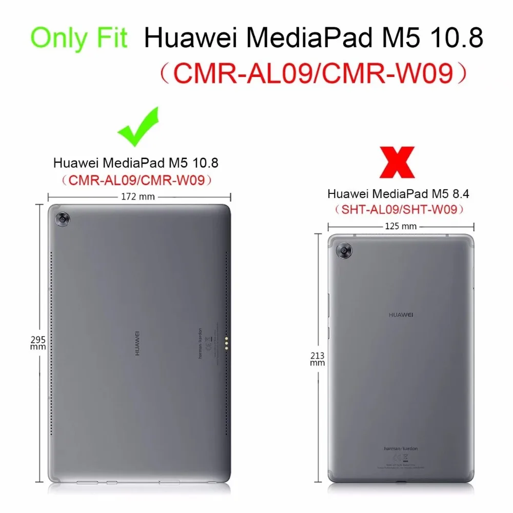 For huawei mediapad m5 10.8 Keyboard Case PU Flip Funda For Huawei Mediapad M5 Pro CMR-AL09 CMR-W09 CMR-W19 Case  With Keyboard