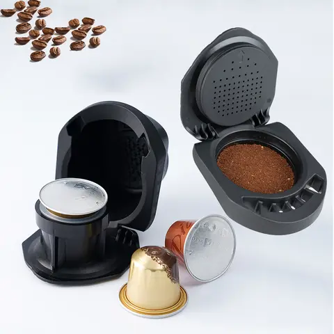 네스프레소 커피 캡슐용 재사용 가능한 리필 가능 캡슐 어댑터 Dolce Gusto 기계 액세서리 어댑터 포드로 변환