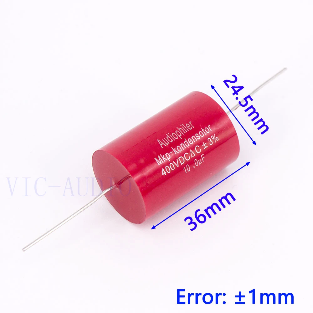 Конденсатор Audiophiler Mkp, конденсатор 10 мкФ, 400 В постоянного тока, ± 3%, HIFI Fever безэлектродный конденсатор, усилитель частоты связи, деление частоты 10 мкФ