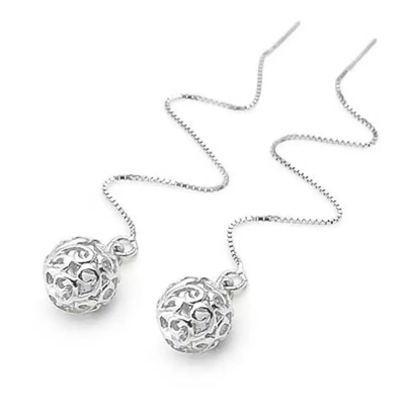 Hot Sale Ball  925 Sterling Silver Earrings For Women Fashion Jewelry sterling-silver-jewelry pendientes Korean Earrings