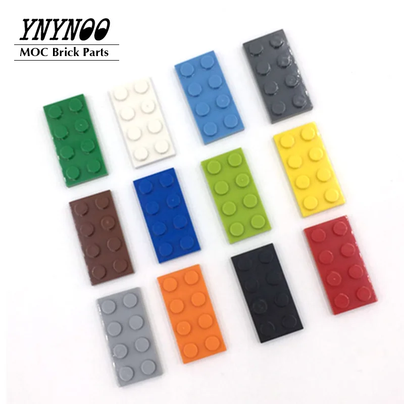 

85Pcs/lot 3020 Plate MOC Building Blocks Bricks Bulk Parts 2x4 Dots Educational DIY Compatible with 80025 Children Toys