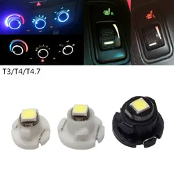 자동차 LED 계기등, 대시 보드 경고 표시기 램프, 계기등 키 에어컨, 1 SMD, 12V 웨지, 10PCST3, T4.2, T4.7