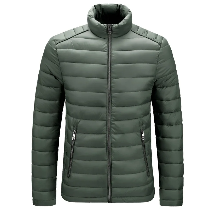 Rivestimento di inverno Degli Uomini 2020 di Modo Del Collare Del Basamento Maschio Giacca Parka Mens Solid Spessa Giubbotti e Cappotti Uomo Inverno Cappotti