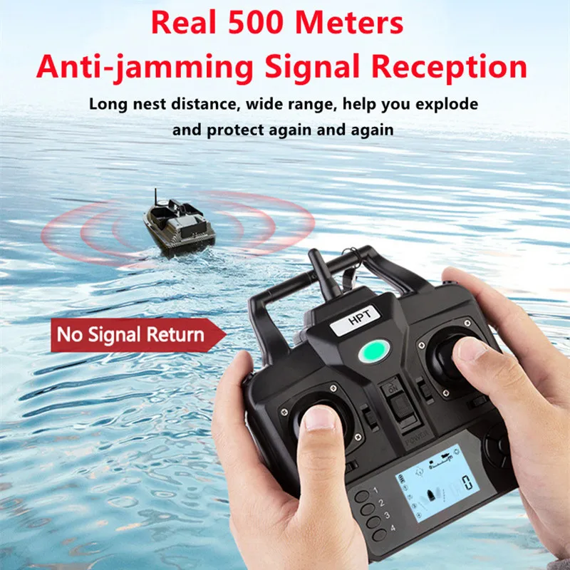 16 GPS Return Nesting Sonar Fish Finder RC Bait Boat 500M 2KG LCD Screen Waterproof Correction Yaw Remote Control Fishing Boat