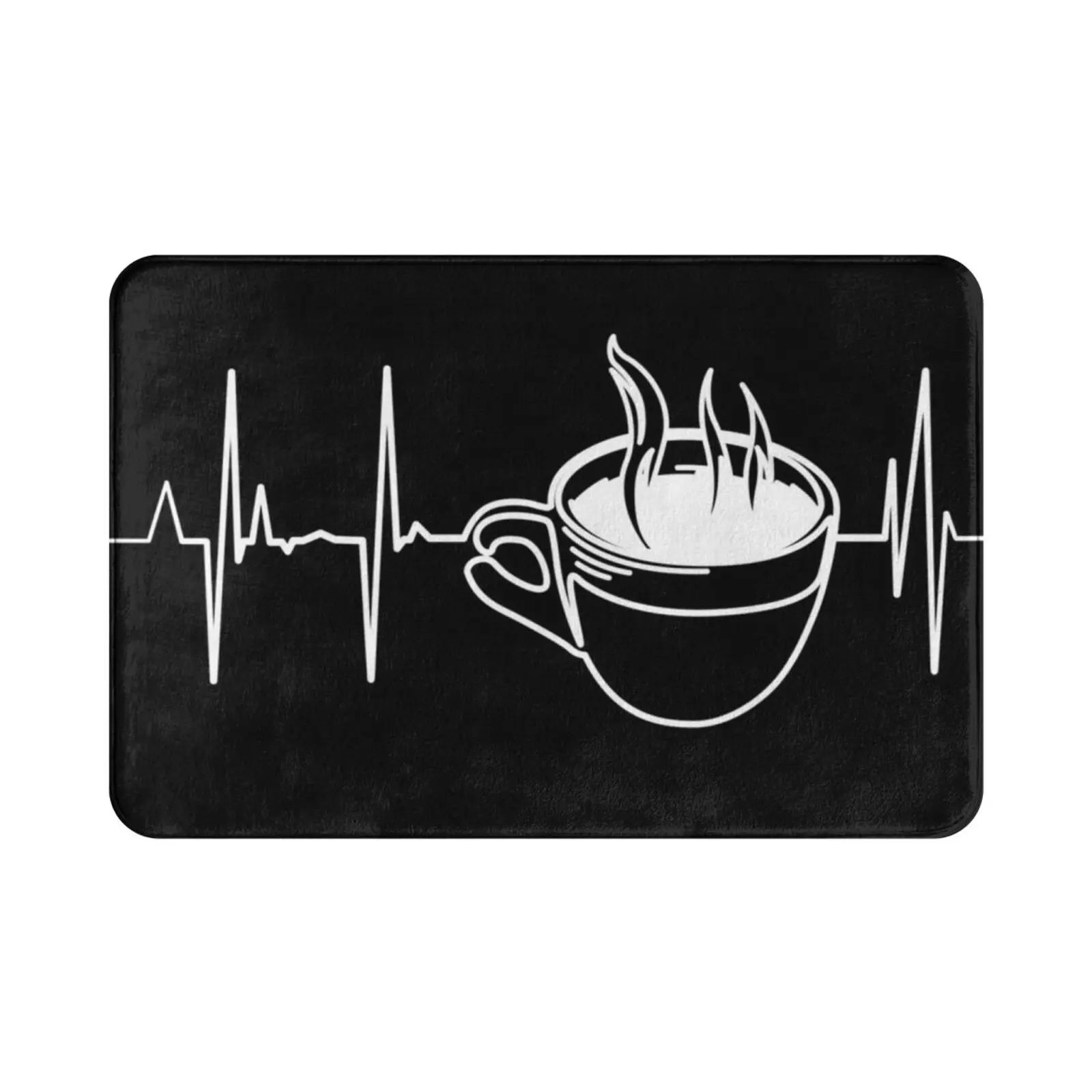 Coffee Heartbeat Carpet Mat Rug Cushion Soft Non-Slip Cool Coffee Heartbeat Coffee Love Coffee Lover Coffee Coffee