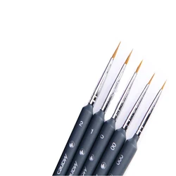 Model Nylon Hook Line Pen Art Drawing Brush Acrylic Watercolor Brush Painting Coloring Tools 3pcs/Set