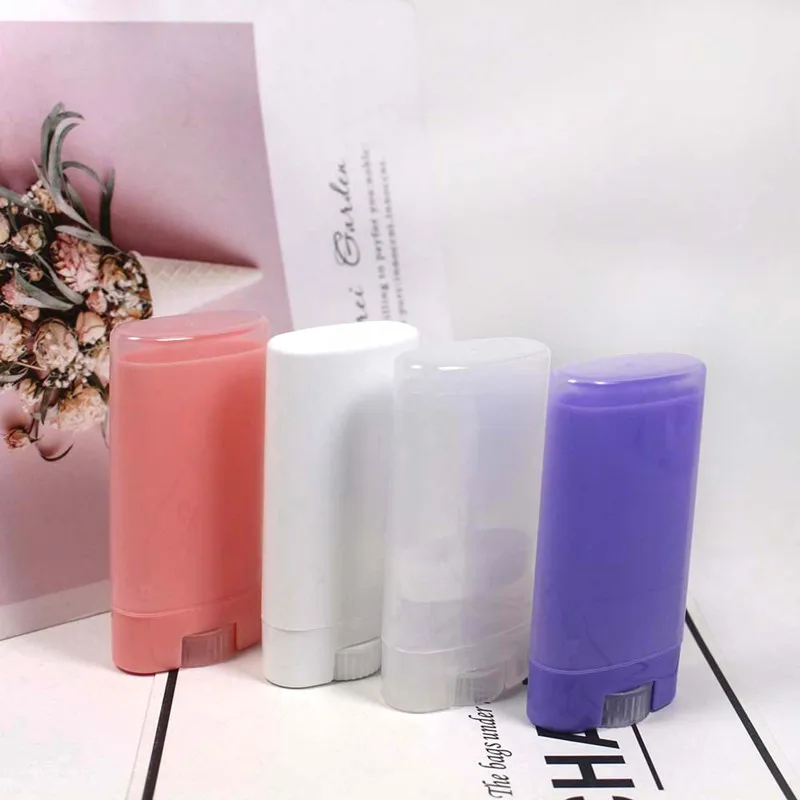 Wholesale15g  PP Llip Balm Tube Container Flat Tube Comfrey Cream Deodorant Cream Antiperspirant Hand Soap Empty Container