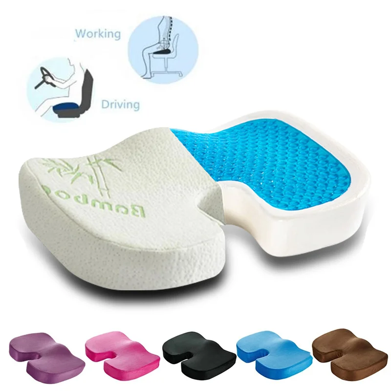 

Gel Orthopedic Memory Cushion Foam U Coccyx Travel Seat Massage Car Office Chair Protect Healthy Sitting Breathable Pillows