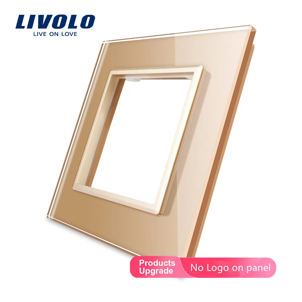 Livolo Luxury Black Pearl Crystal Glass, 80mm*80mm, EU standard DIY Part Of Switch Socket , Single Glass Panel ,VL-C7-SR-11