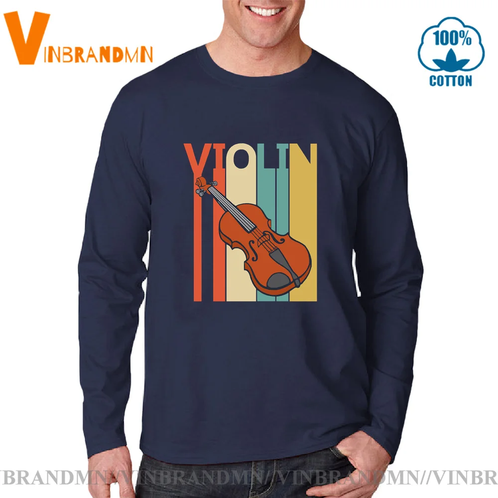 Vintage For Violin Lover Tops Tees Letter Printed Violin T shirt Retro Summer Music Instrument Violinist Gift Tee shirt