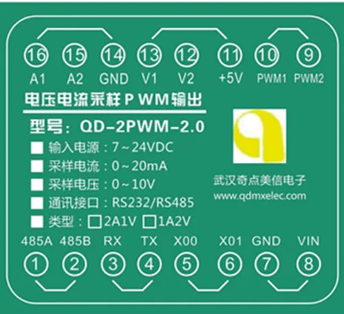 1 Channel 18 Bit High Precision 1 Channel 10 Bit Analog Voltage AD Sampling RS485 232 Communication 2 Channels PWM Output