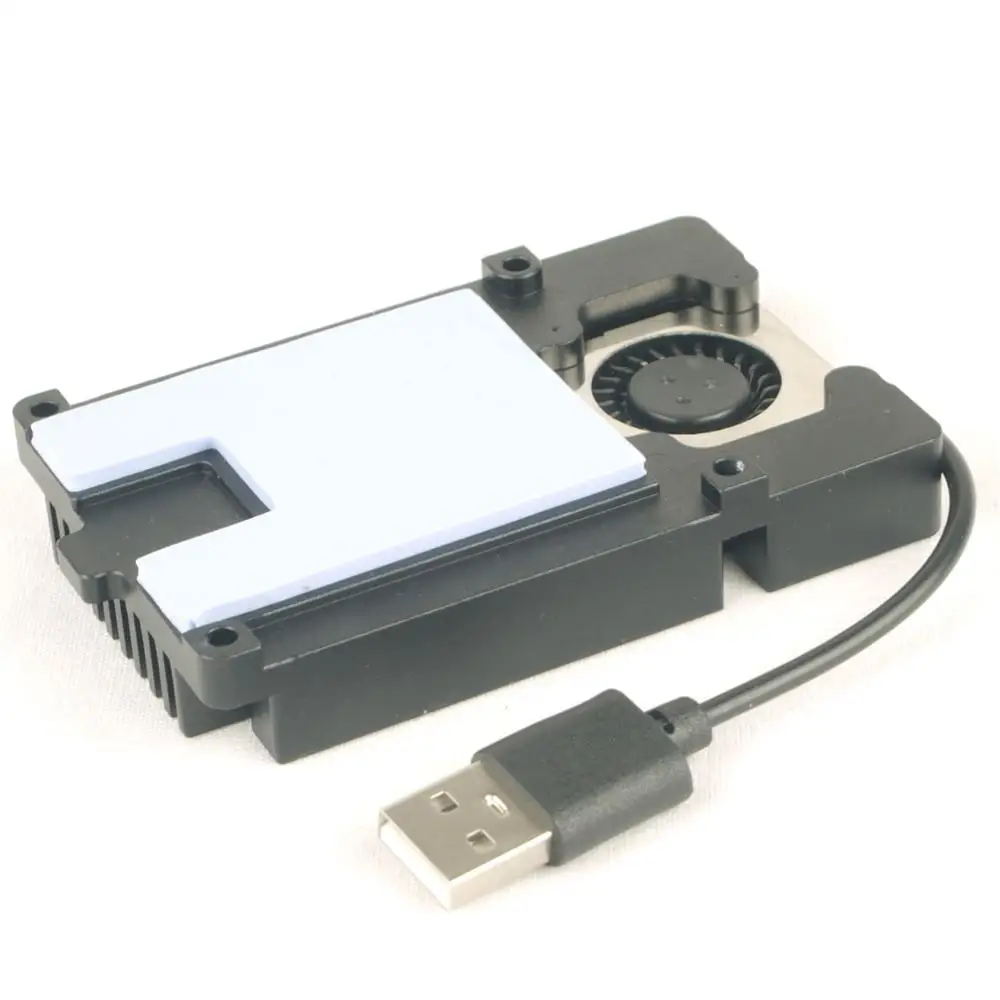 DSLRKIT-Base de refrigeración para Raspberry Pi 4B, disipador de calor de aluminio, ventilador Turbo silencioso, enfriador