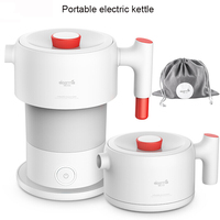 Deerma Portable Electric Kettle Foldable Electric Water Boiler Travel Electric Kettle for Heating Water 0.6L with Storage Bag