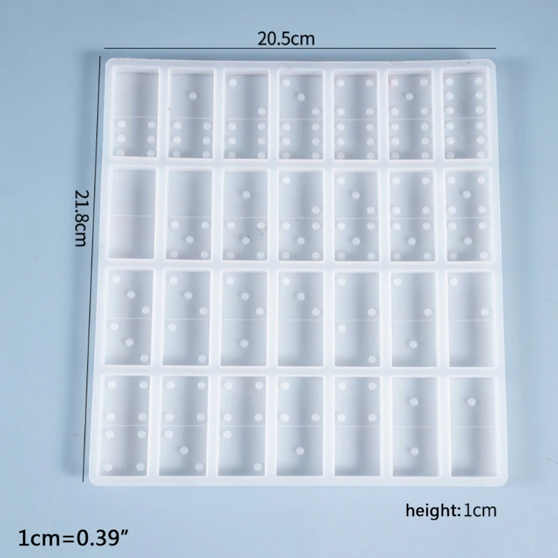 Molde de silicona de resina epoxi de cristal para juegos de mesa, accesorio de fundición para dominó, colmena con controlador de tamaño real