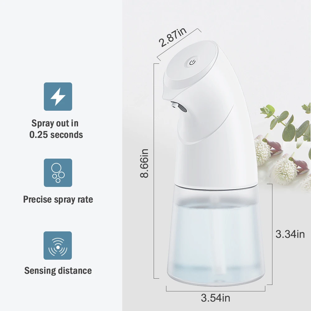 Schiuma senza contatto antibatterica a induzione per mani a induzione senza contatto a raggi infrarossi automatici 2 in 1