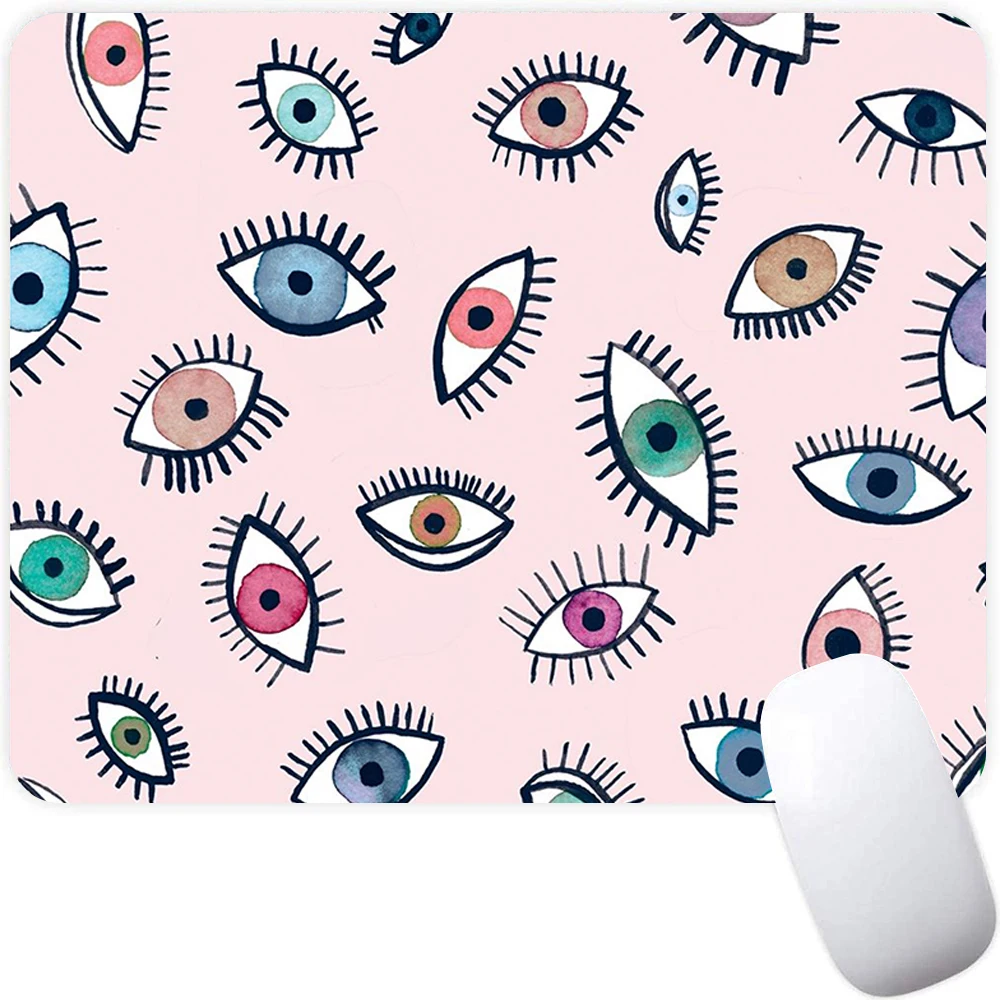 Аниме Evil Eyes Pattern Маленький игровой коврик для мыши Компьютерный офисный коврик для мыши ПК Геймер Коврик для мыши Ноутбук Коврик для клавиатуры Коврик для клавиатуры Настольный коврик