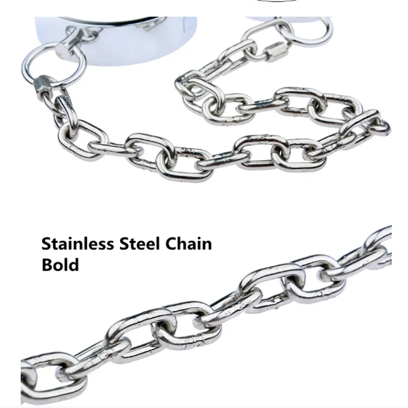 Heavy Stainless Steel Slave Bondage Sex Toys of Handcuffs Ankle Cuffs Neck Collar with Metal Chain for Women Men Fetish Bdsm