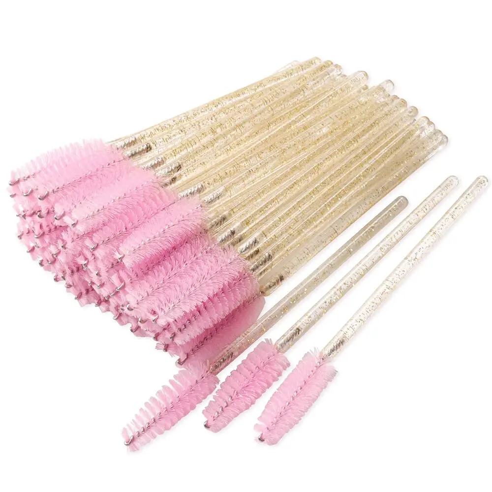 

1000pcs Glitter Mascara Wands Disposable Eye Lash Brushes Spoolies Brush Makeup Applicator Eyelash Extension Tool Kit