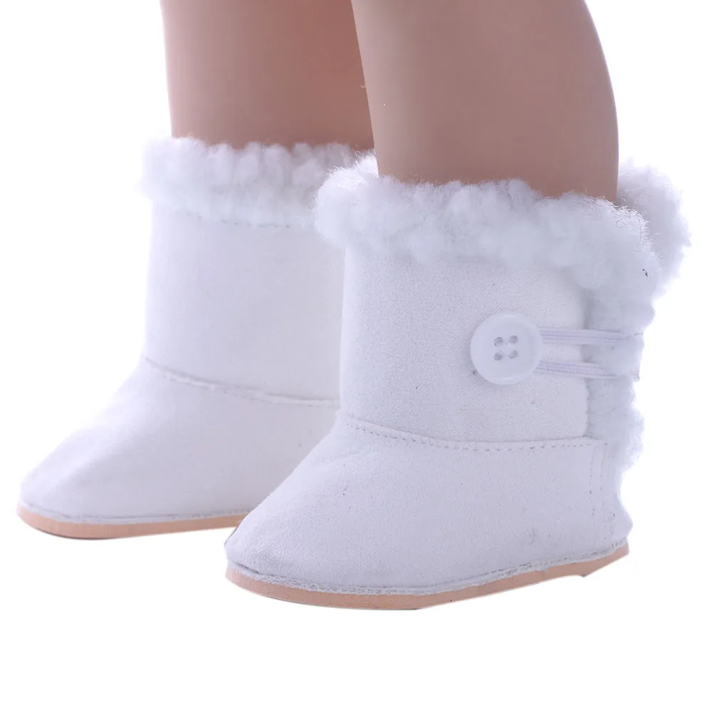 Handmade Doll Plush Boots For American 18 Inch Girl Toys 43 Cm Born Baby Doll Shoes Items Clothes Accessories Nenuco Generation