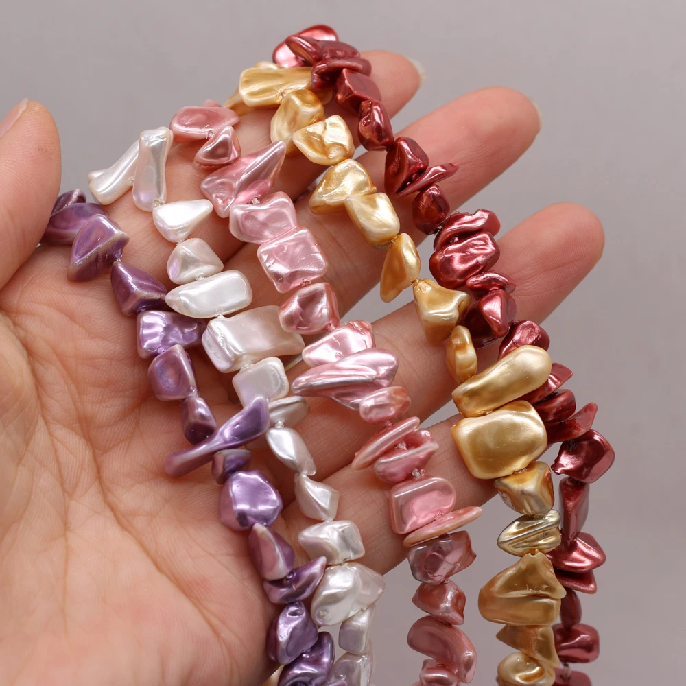 Colorful Natural Shell Pearl Irregular shape Beads for Jewelry Making Necklaces Bracelet Accessories Gift for Women  8x8-8x15mm