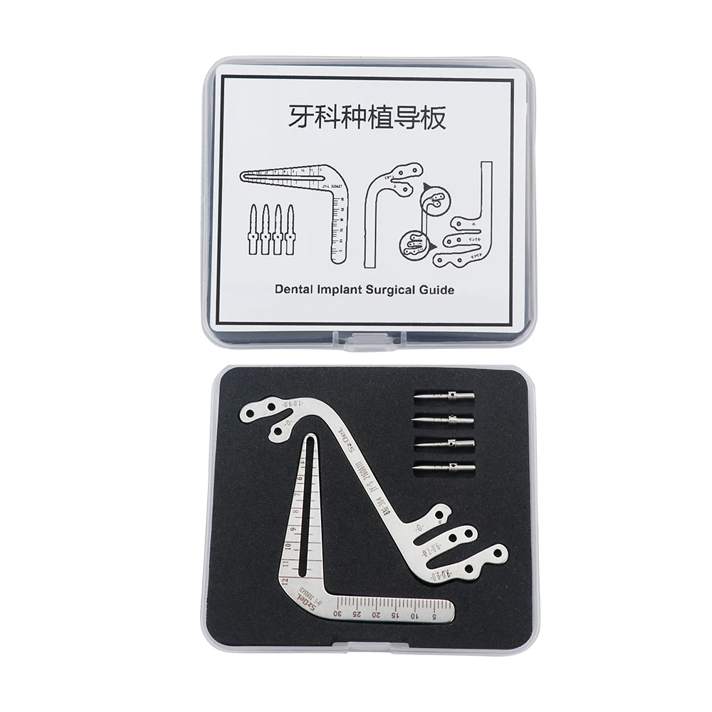 Set Strumenti Dentali AZDENT: Guida Chirurgica Per Impianti E Spatola - Nuovo