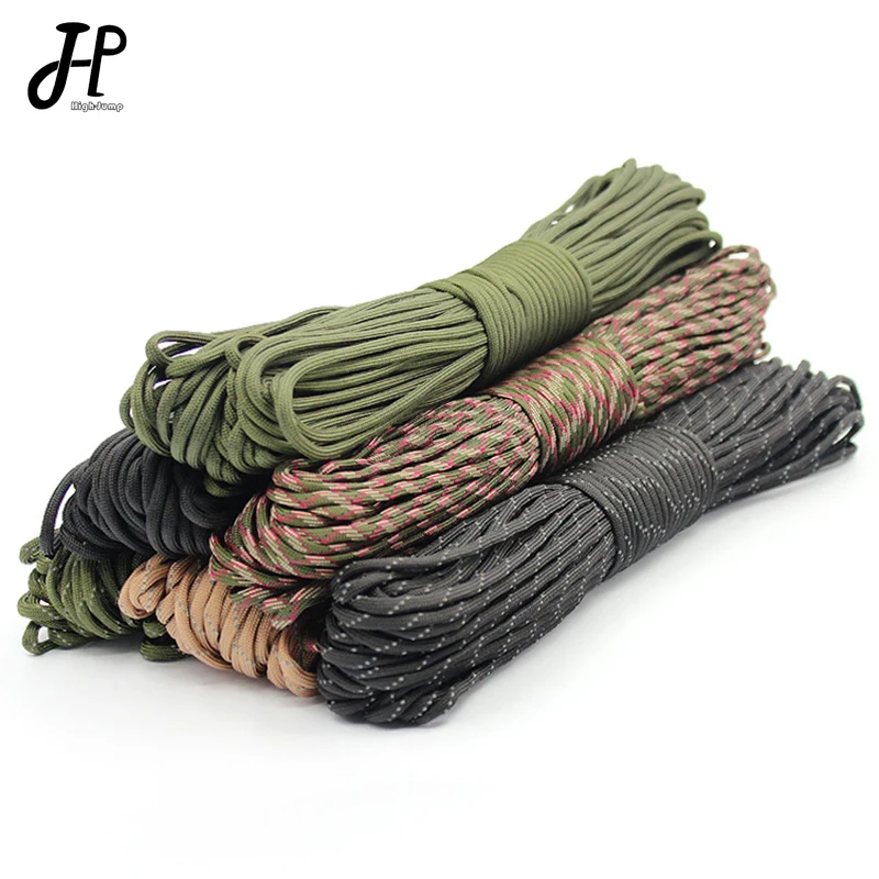 5 Meters Paracord Parachute Cord Lanyard Camping Accessories Tent Rope Mil Spec Type III 7 Strand Paracord For Camping Hiking