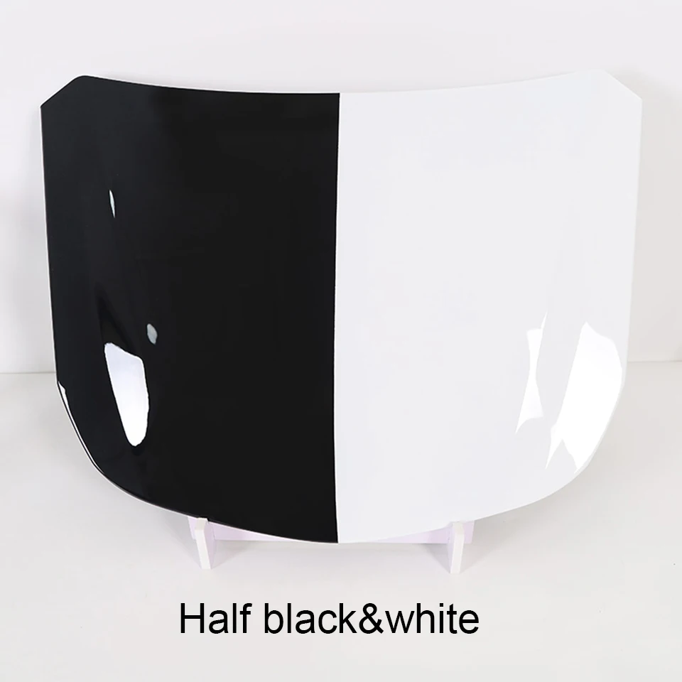 

55*41cm Vehicle/Trunk Bonnet Front Painted Car Engine Hood display Model In Half Black White MO-179E-1