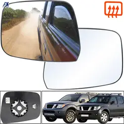 Left & Right Hand Side Wing Mirror Glass Heated Convex ​for Nissan Navara D40 2005 - 2013 Pathfinder R51 2005 - 2012 Rear View