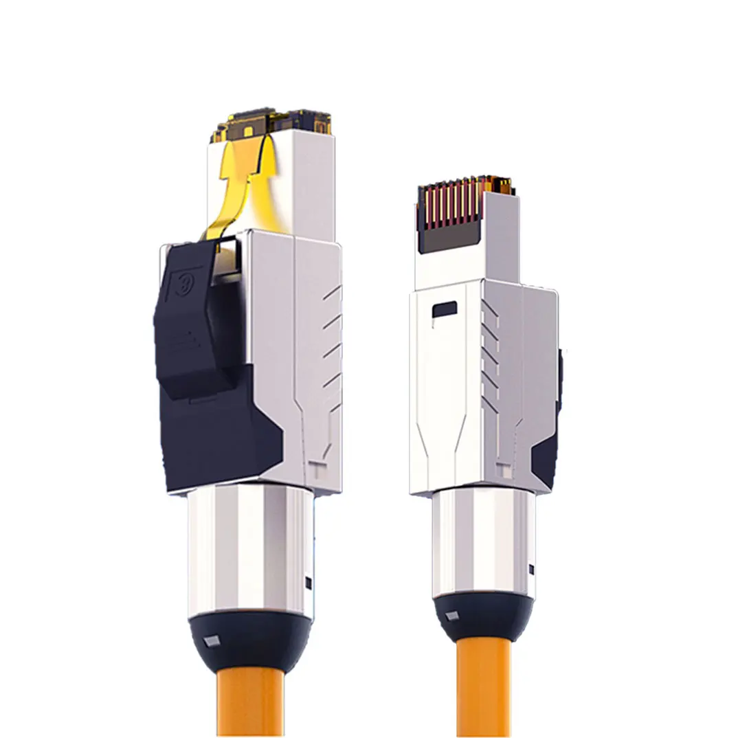 ZoeRax Cat8 Ethernet-Patchkabel S/FTP 22AWG doppelt geschirmtes solides Kabel | 2000 MHz 2 GHz 40 Gbit/s | Ethernet-LAN-Netzwerk der 5. Generation