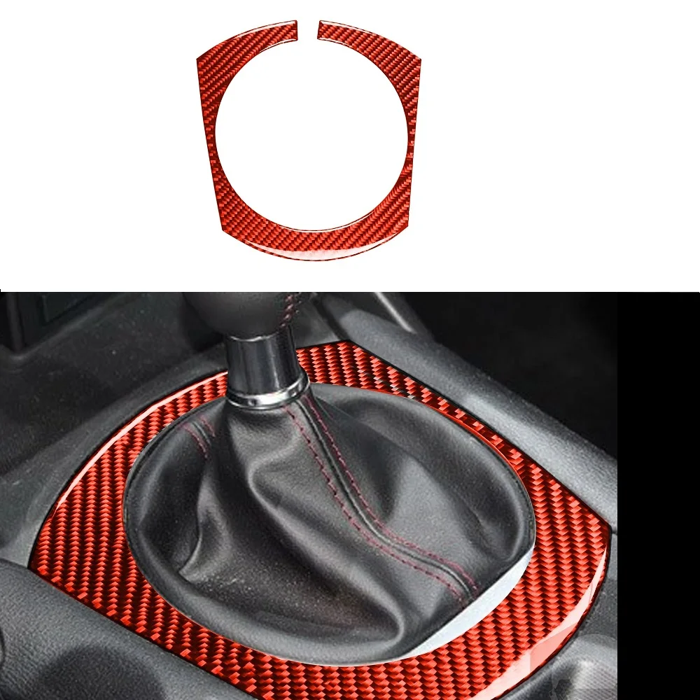 

Red Carbon Fiber Sticker Central Control Gear Shift Panel Frame Cover Trim For Mazda MX-5 Miata Roadster 2016+ MX5 ND