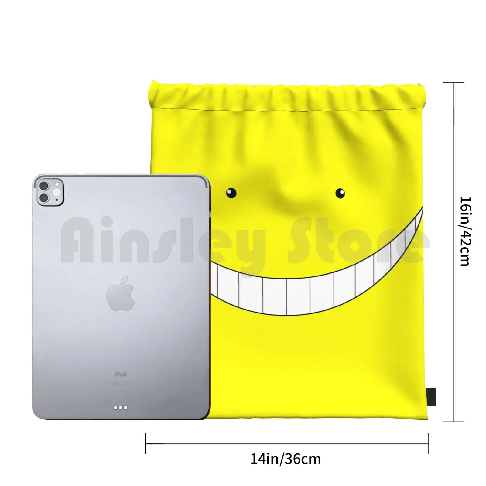 코로 스마일 배낭 드로스트링 백, 승마 등산 체육관 가방, 암살 교실, 코로 센세이