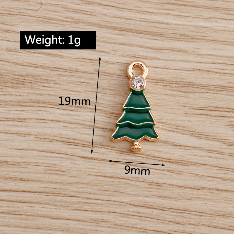 10 stücke Mix Emaille Weihnachten Charms für Schmuck Machen Santa Claus Baum Handschuhe Charms Anhänger für DIY Halsketten Ohrringe Geschenke – Detail 9